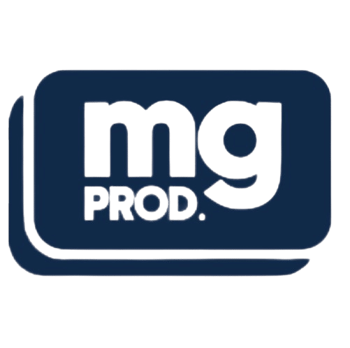 Logo de MG Prod, partenaire qui a fait confiance à L'OCEANE pour son nettoyage.